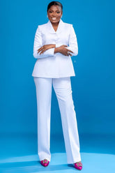 Weißer Hosenanzug Damen Festlich 2 Teiliger Günstig Online