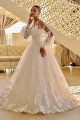Beautiful Wedding Dresses A Line With Sleeves Wedding Dresses Lace
