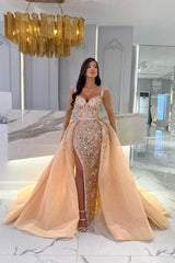 Luxury Prom Dresses With Glitter Evening Dresses Long With Sleeves