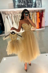 Champagne Cocktail Dresses Short Evening Dresses Prom Dresses with Glitter