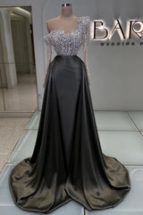 Evening Dresses Long Dark Green Prom Dresses Satin