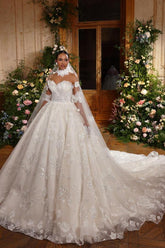 Beautiful Wedding Dresses Princess Lace Wedding Dresses Glitter