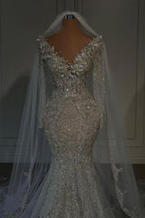 Extravagant Wedding Dresses Mermaid Lace Wedding Dress With Glitter