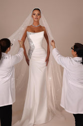 Elegant Wedding Dresses A Line With Sleeves Chiffon Wedding Dresses with Lace
