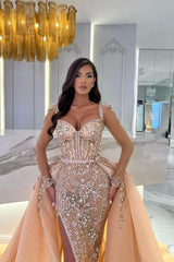Luxury Prom Dresses With Glitter Evening Dresses Long With Sleeves