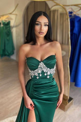 Dark Green Evening Dresses Long Simple Prom Dresses Online