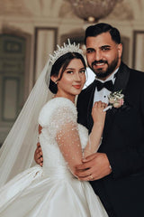 Extravagant Wedding Dresses Princess Satin Wedding Dresses Glitter