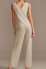 Brautmutterkleider 3 Teilige mit Spitze Chiffon Brautmutter Hosenanzüge