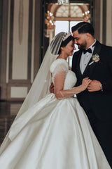 Extravagant Wedding Dresses Princess Satin Wedding Dresses Glitter