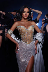 Extravagante Glitzer Ballkleider Lang Abiballkleider Abendkleider Online