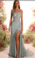 Evening Dresses Long Dark Green Prom Dresses Satin
