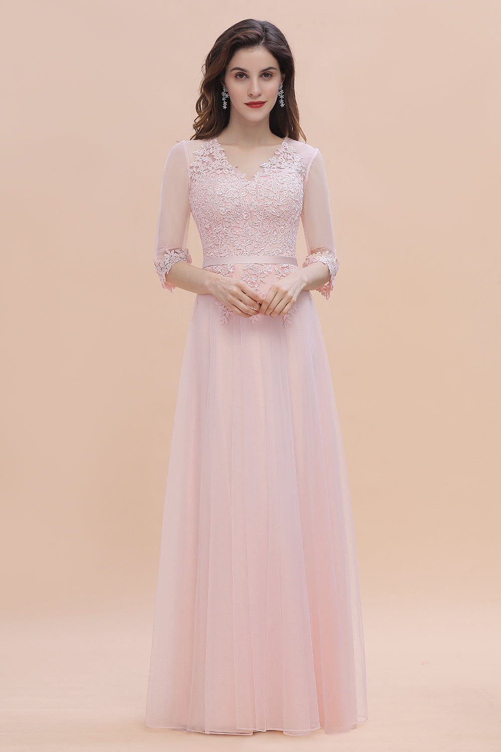 Bestellen Sie Elegante Brautjungfernkleider Lang Rosa online bei babyonlinedress.de. Schlichtes Abendkleid Chiffon für Sie nach maß anfertigen.