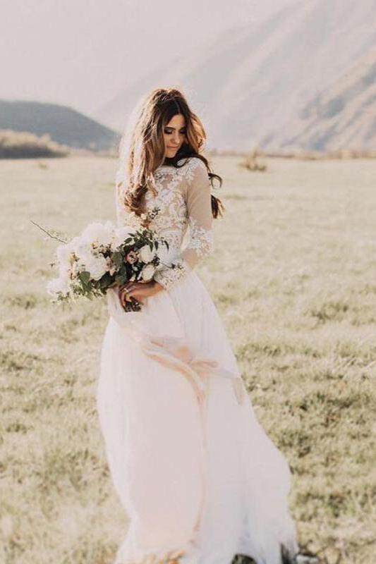 Suchen Sie Modern Hochzeitskleid mit Ärmel online bei babyonlinedress.de. Spitze Brautkleider Schlicht für Sie zur Hochzeit gehen.