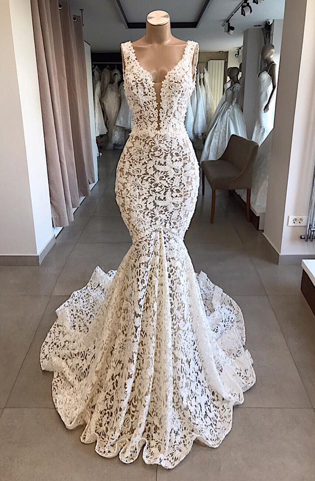 Kaufen Sie Elegante Brautkleid Spitze Meerjungfrau online bei babyonlinedress.de. Hochzeitskleid Günstig Online für Sie zur Hochzeit.