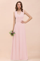 BMbridal New Arrival Dusty Blue Geraffte Long Convertible Bridesmaid Dresses
