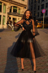 Designer Ihrer Schwarz Abiballkleider mit Glitzer online bei Thekleid.de. Cocktailkleider Kurz Online für Sie nach maß zum party gehen.