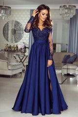 Finden Sie Elegante Abendkleider Mit Ärmel online bei Thekleid.de. Blaue Abiballkleider Lang Günstig für Sie zum abiball gehen.