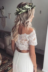 Hier können Sie Schlicht Brautkleider Mit Spitze KUrze Ärmel 2 Teiliger online bei babyonlinedress.de kaufen. Hochzeitskleider Chiffon für Sie zur Hochzeit.