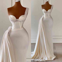 Bmbridal Ein Schulter Meerjungfrau Stil Prom Dress Long With Brinels