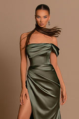 Bmbridal Schulterfrei Prom Dress Meerjungfrau Stil Split Long