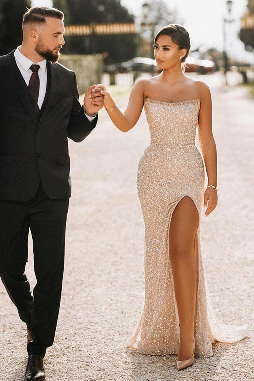 Bestellen sie Elegante Abendkleider Lang Glitzer online bei Thekleid.de. Sexy Abiballkleider Günstig maß geschneidert zum abiball gehen.