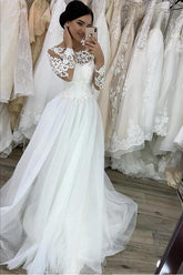 bestellen Sie Weiße Brautkleider A linie online bei babyonlinedress.de. Spitze Hochzeitskleider mit Ärmel für Sie nach maß zur Hochzeit gehen.