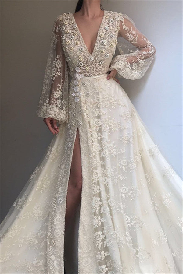 Hier können Sie Elegante Abendkleider Lang Weiß online bei Thekleid.de kaufen. Spitze Abendmoden Mit Ärmel für Sie zum abendkleid party online.