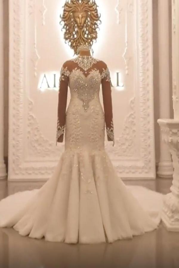 Finden Sie Brautkleider Mit Ärmel online bei babyonlinedress.de. Hochzeitskleider Meerjungfrau Prinzessin nach maß zur Hochzeit gehen.