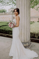 Bestellen Sie bei babyonlinedress.de mit Schöne Brautkleider Meerjungfrau online. Spitze Hochzeitskleid aus Satin zur Hochzeit gehen.