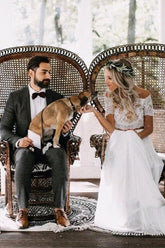 Hier können Sie Schlicht Brautkleider Mit Spitze KUrze Ärmel 2 Teiliger online bei babyonlinedress.de kaufen. Hochzeitskleider Chiffon für Sie zur Hochzeit.