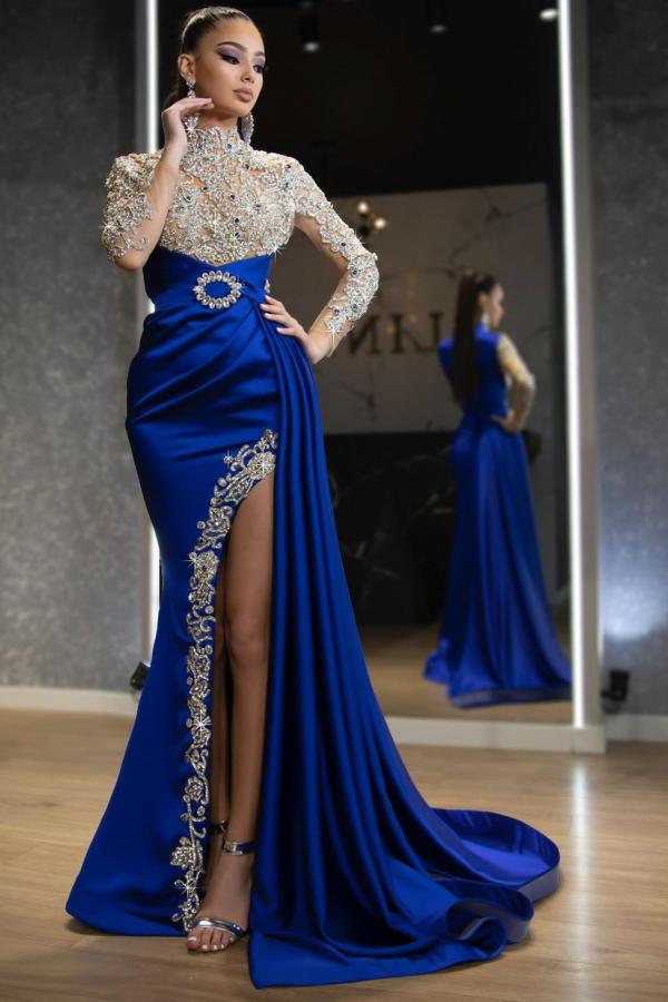 Suchen Sie Royal Blue Abendkleider Lang Glitzer online bei Thekleid.de. Abiballkleider mit Ärmel für Sue zum abiball gehen.