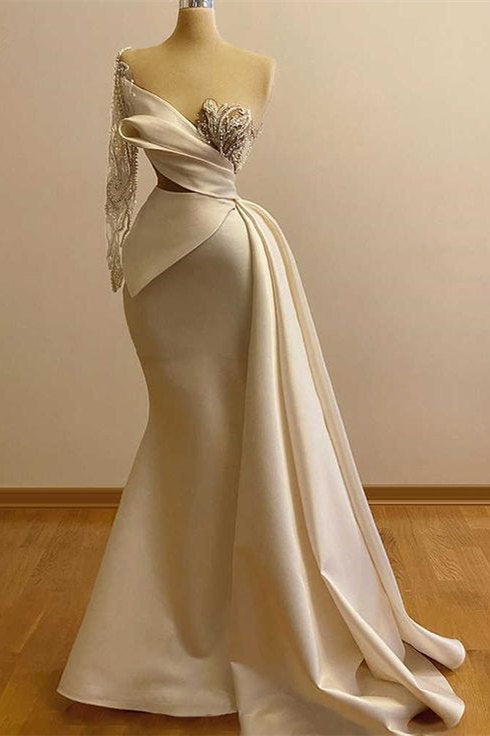 Bestellen Sie Weiße Abiballkleider Lang Glitzer online bei Thekleid.de. Abendkleider mit Ärmel aus Satin zum abiball gehen.