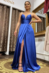 kaufen Sie bei Thekleid.de Schlichtes Abendkleid Lang Blau online. Abiballkleider Online für Sie zum abiball gehen.