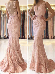 Hier können Sie Elegante Abendkleider Lang Rosa online bei Thekleid.de kaufen. Abendmoden mit Spitze für Sie nach maß zur Abend party gehen.