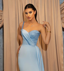 Kaufen Sie Schöne Abendkleider Lang Blau online bei Thekleid.de. Abiballkleider mit Glitzer nach maß zum abiball gehen.