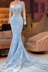 Bestellen Sie Designer Abendkleider Lang Blau online bei Thekleid.de. Abiballkleider mit Spitze für Sie zum abiball gehen.