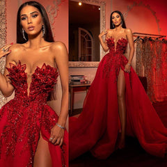 Bestellen Sie Extravagante Abendkleider Lang Rot online bei Thekleid.de. Abiballkleider mit Glitzer für Sie zum abiball gehen.