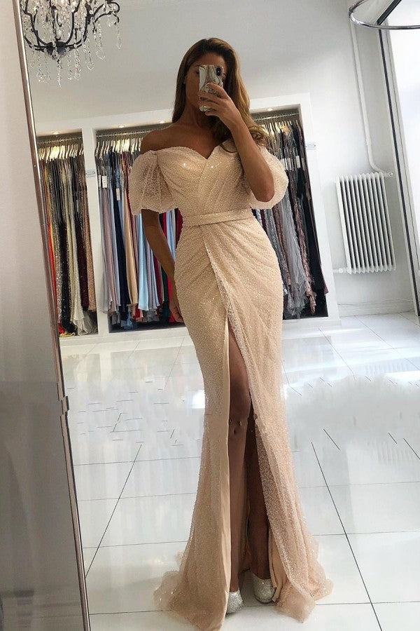 Hier können Sie bei Thekleid.de Abendkleider Lang Glitzer online. Festliche Kleider mit Ärmel für Sie zum party gehen.