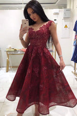 Hier können Sie Designer Rote Cocktailkleider Online bei Thekleid.de kaufen. Spitze Abendkleider Kurz Kaufen für Sie nach maß zum abend party.