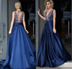 Kaufen Sie bei Thekleid.de Blaue Abendkleider Lang v Ausschnitt online. Abendmoden Rückenfrei Online für Sie nach maß online kaufen.