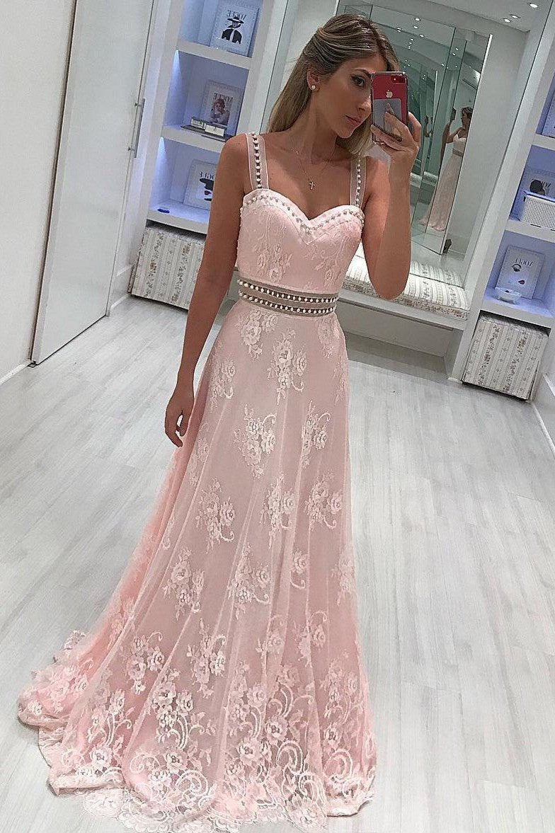 Hier können Sie Elegante Abendkleider Lang Mit Spitze online bei Thekleid.de. Rosa Abendmoden Kaufen mit versandfrei und nachmäßig Anfertigung service www.Thekleid.de.