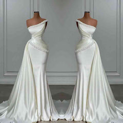 Bmbridal Ein Schulter Prom Dress Meerjungfrau Stil Brinels With Ruffle