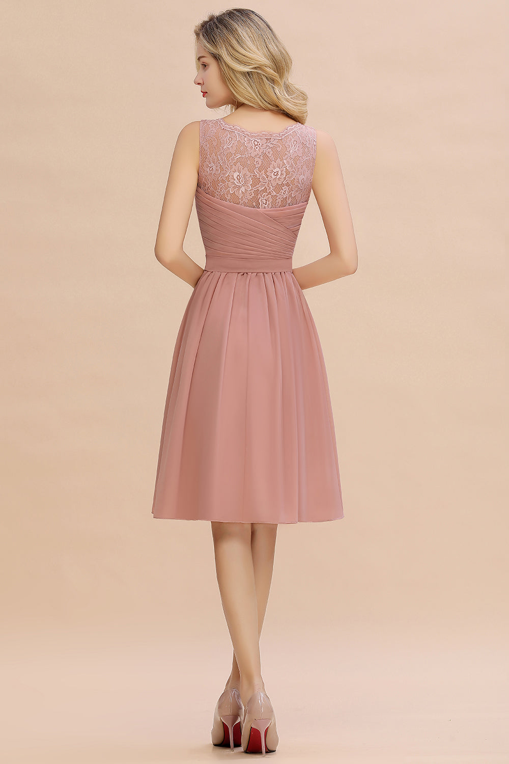 Pink Evening Dresses Long Chiffon Cocktail Dresses Prom Dresses Short