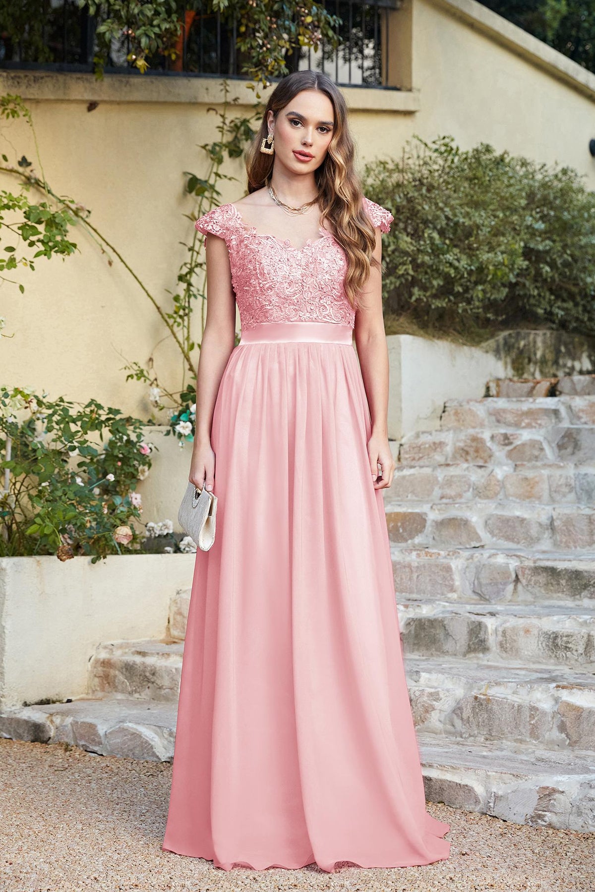 Designer Evening Dresses Wine Red Chiffon Prom Dresses with Lace
