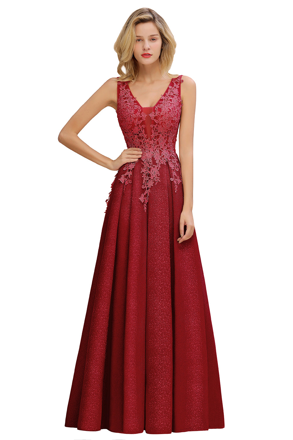 Beautiful Evening Dresses Long Glitter Prom Dresses Dusty Pink