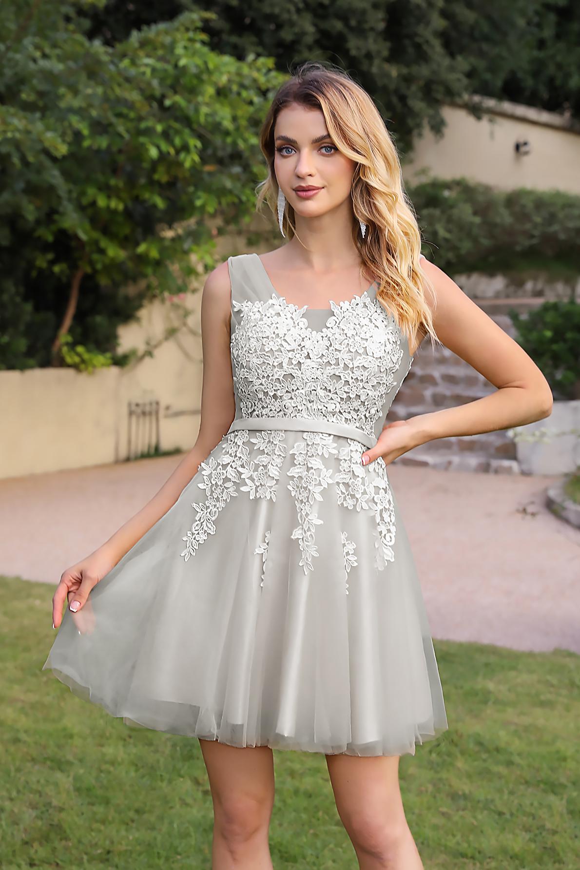 Cheap Cocktail Dresses Short Mini Evening Dresses With Lace