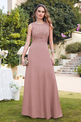 Elegant Evening Dresses Long Dusty Pink Prom Dresses Cheap Online