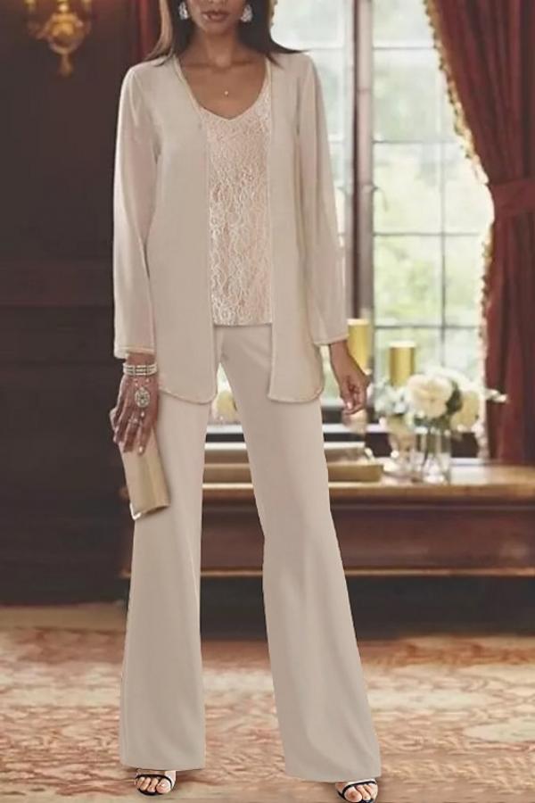 Elegante Brautmutterkleider Chiffon Hosenanzüge Damen Lang Günstig BMbridal.de