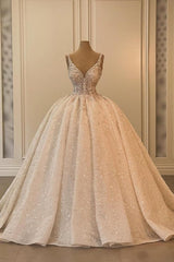 Elegante Hochzeitskleider Prinzessin Mit Glitzer Brautkleider Spitze Günstig BMbridal.de