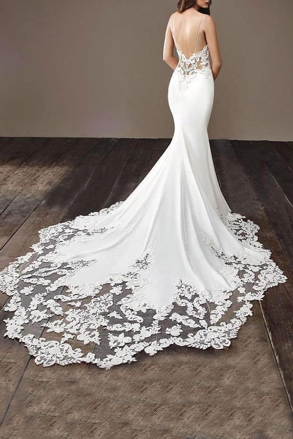 Elegant Wedding Dress White Wedding Dress Mermaid With Lace